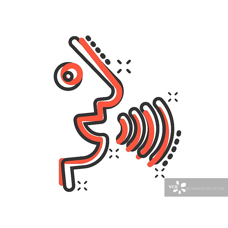 带声波图标的语音命令，演讲控制商务概念图片素材