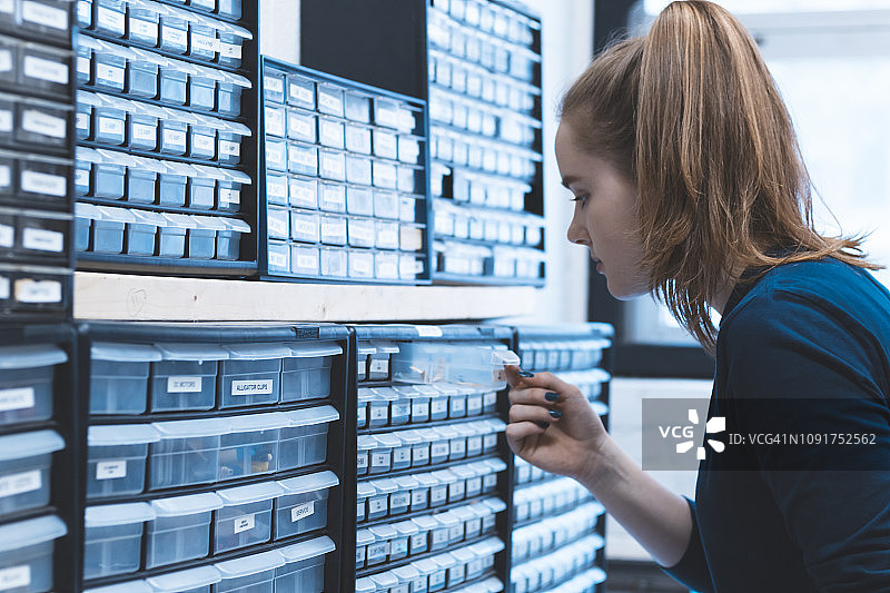 在几个抽屉里翻找她需要的组件图片素材