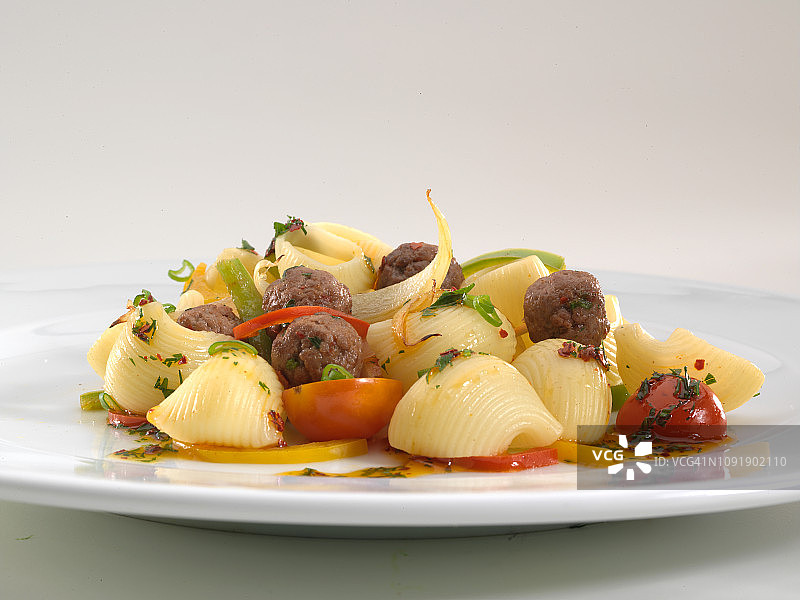 番茄汁肉丸意面图片素材