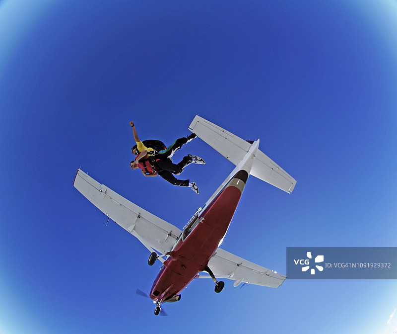 双人跳伞图片素材