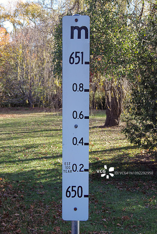 贝里马洪水标记，澳大利亚新南威尔士州贝里马图片素材