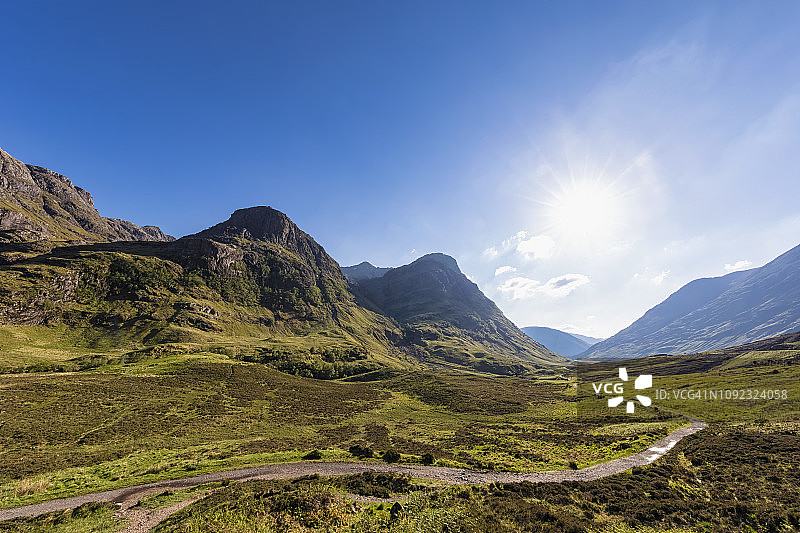 英国苏格兰高地格兰科峡谷比德安纳姆比安山地图片素材
