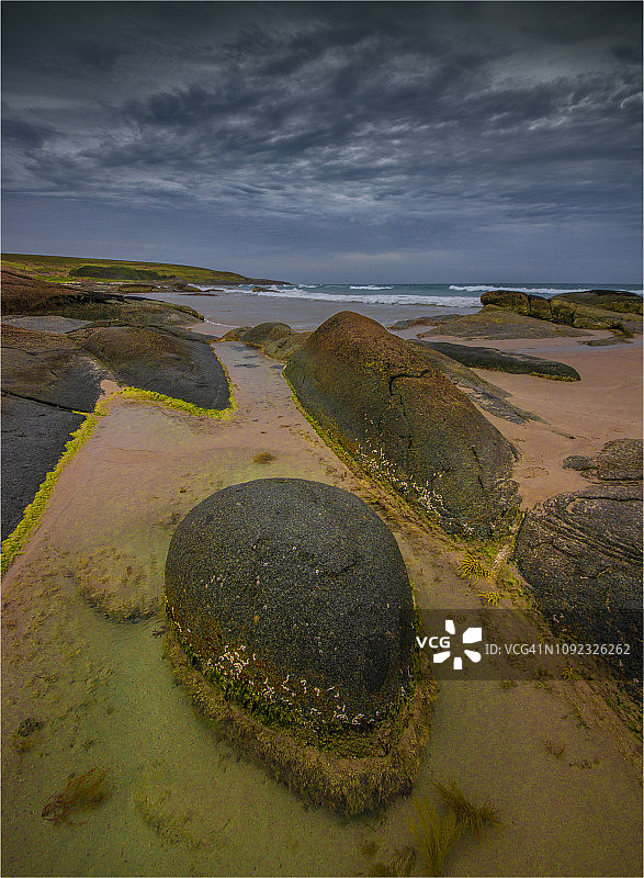 塔斯马尼亚金岛失望湾咆哮的四十度狂野海岸线图片素材