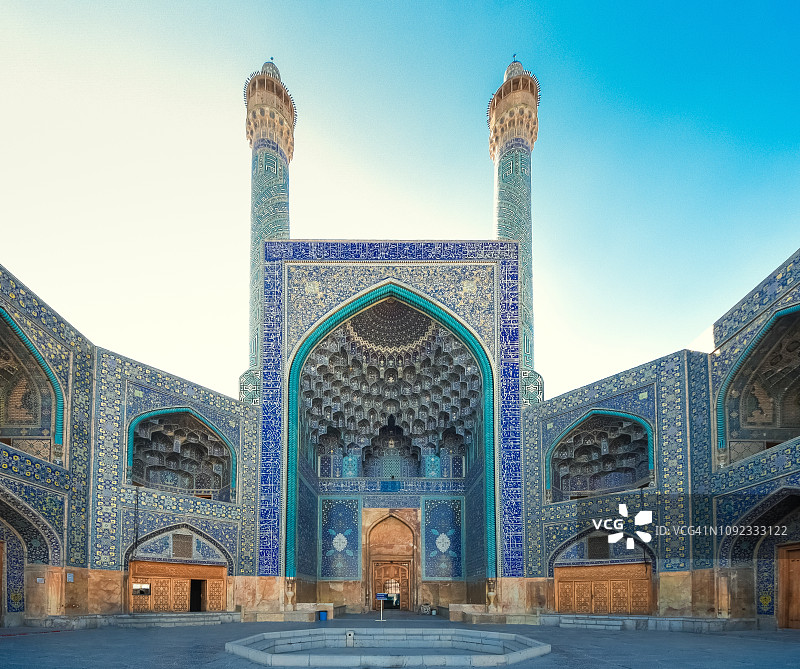 伊朗伊斯法罕伊玛目清真寺立面图片素材