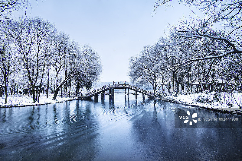 中国杭州冬季西湖图片素材