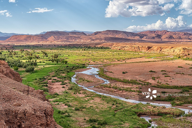 北非摩洛哥的肥沃河谷图片素材