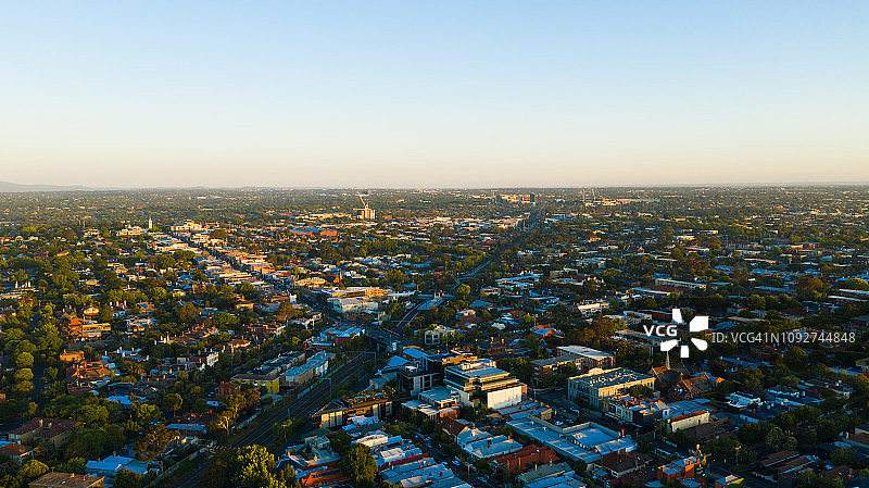 澳大利亚墨尔本阿马代尔的航拍景色图片素材