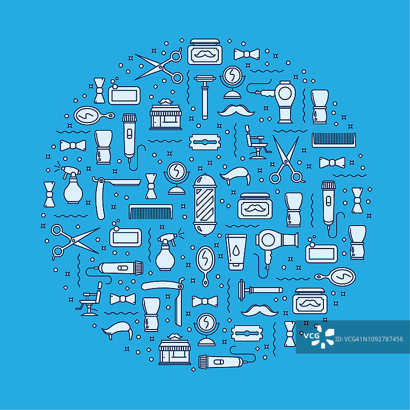 理发店图标背景图片素材