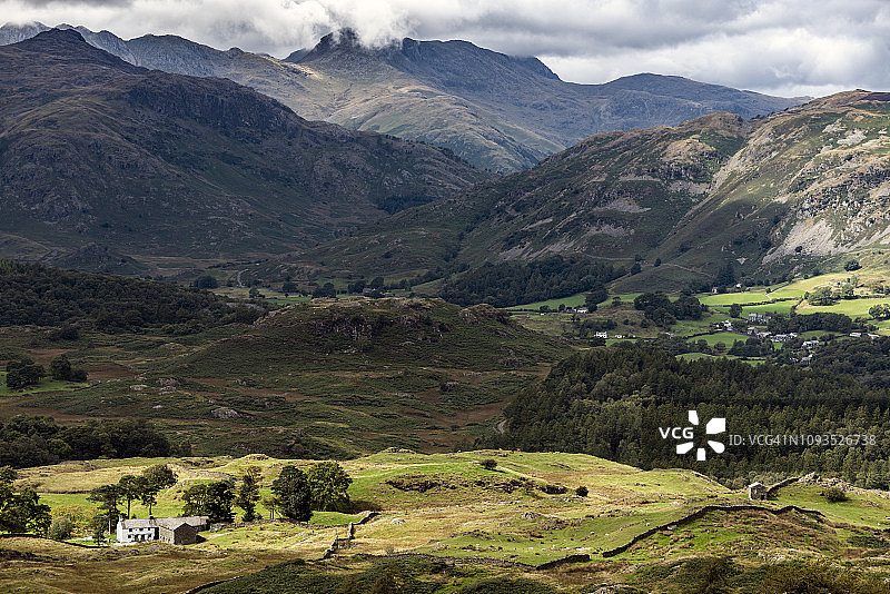英国湖区布莱克费尔的利特尔朗代尔图片素材