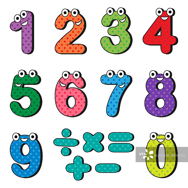 卡通数字角色图片素材