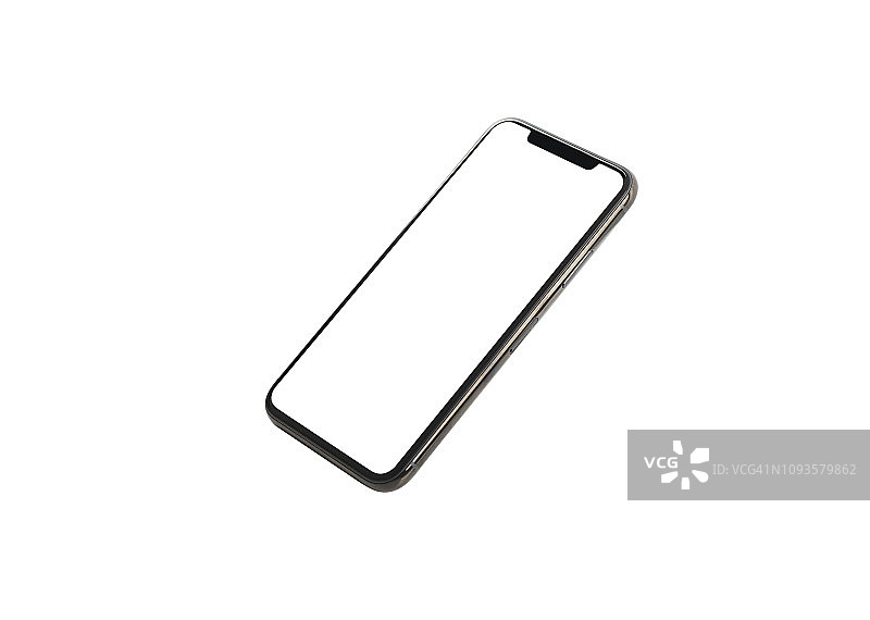 白色背景上的新款手机正面图片素材
