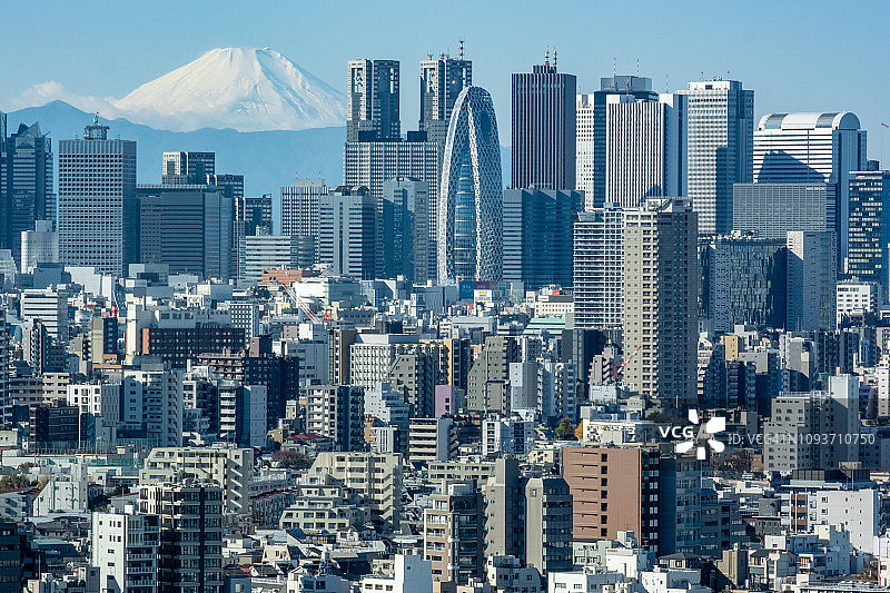 东京远眺富士山图片素材
