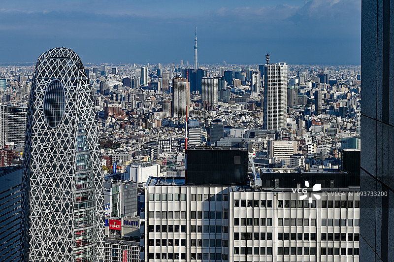 从东京都市政府办公室观景台看到的景色图片素材
