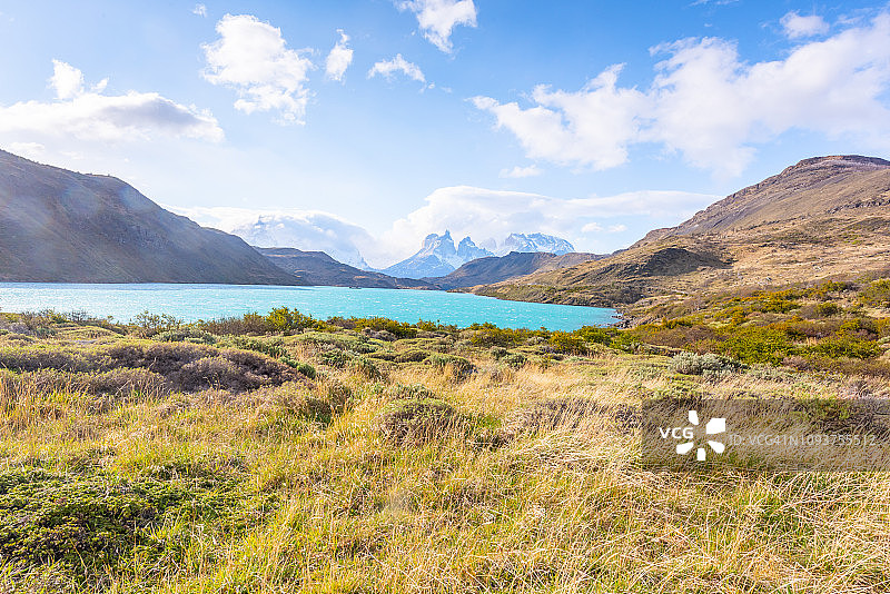 百内国家公园的诺登舍尔德湖，智利图片素材