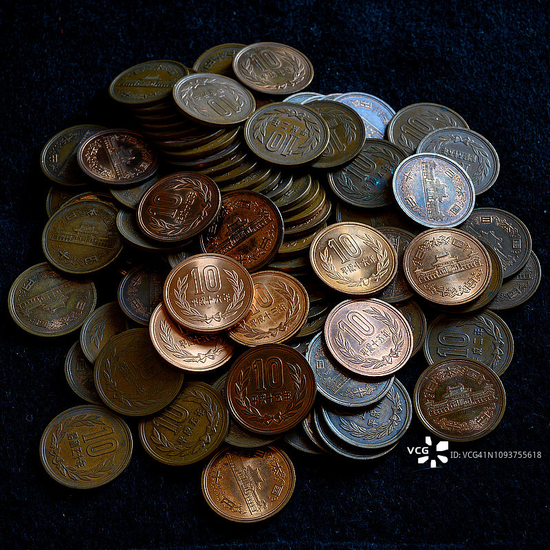 10日元硬币图片素材