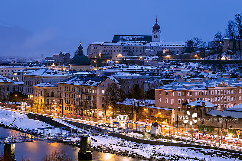 奥地利萨尔茨堡的农贝格修道院图片素材