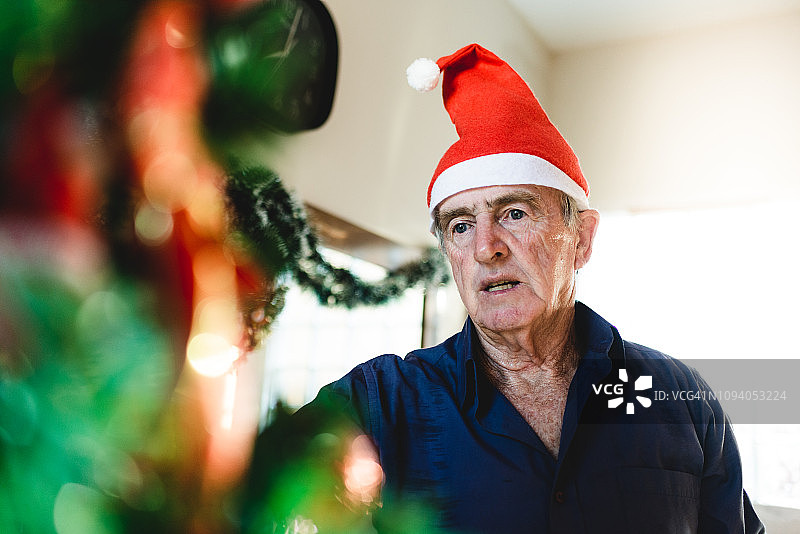 独自过圣诞节图片素材