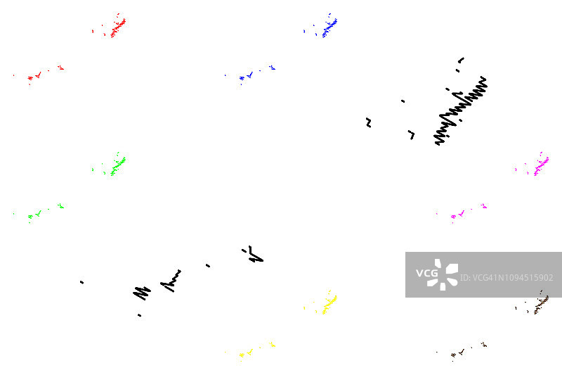 冲绳县地图矢量图片素材