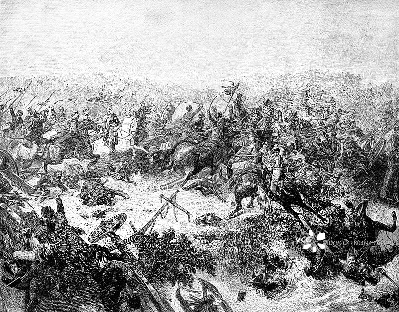1813年解放战争卡茨巴赫战役图片素材
