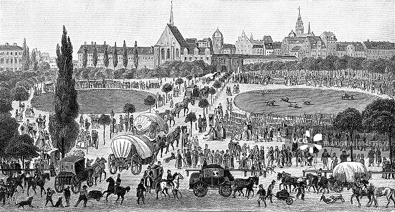 莱比锡格里马门贸易会图片素材