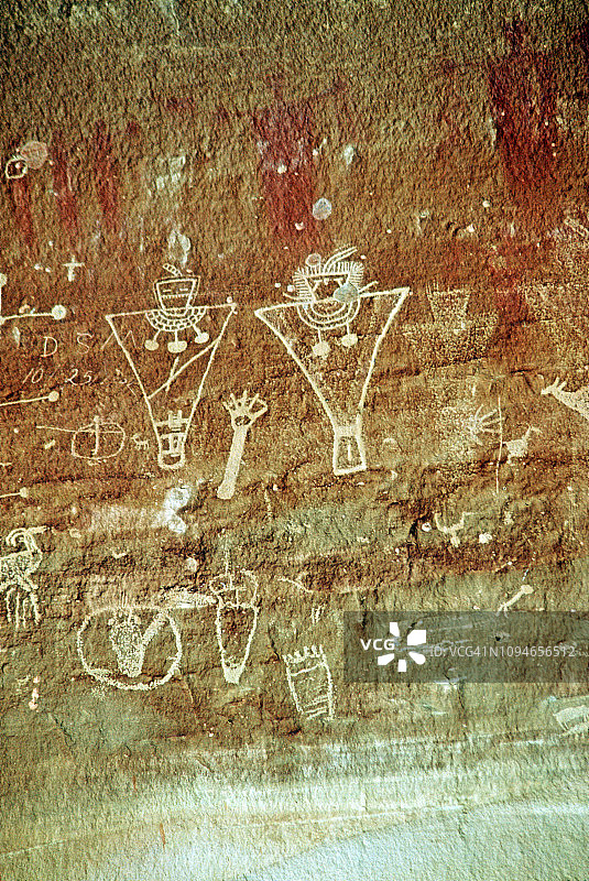 美洲原住民岩画图片素材