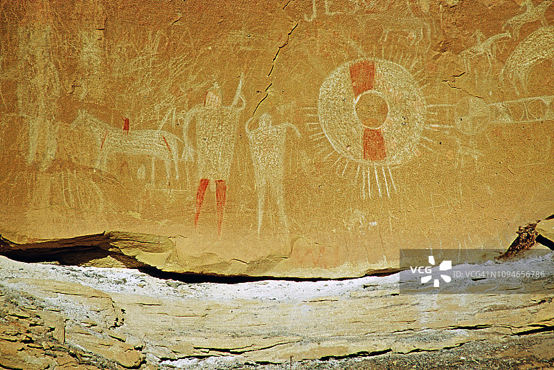 美洲原住民岩画图片素材