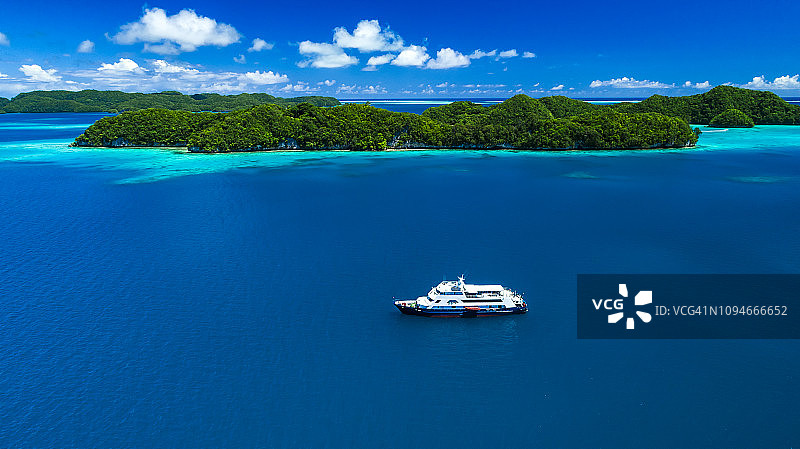 大洋洲帕劳群岛鸟瞰图片素材