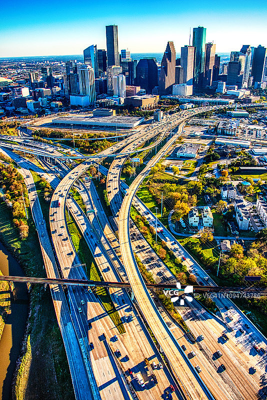 通往美国休斯敦的公路图片素材