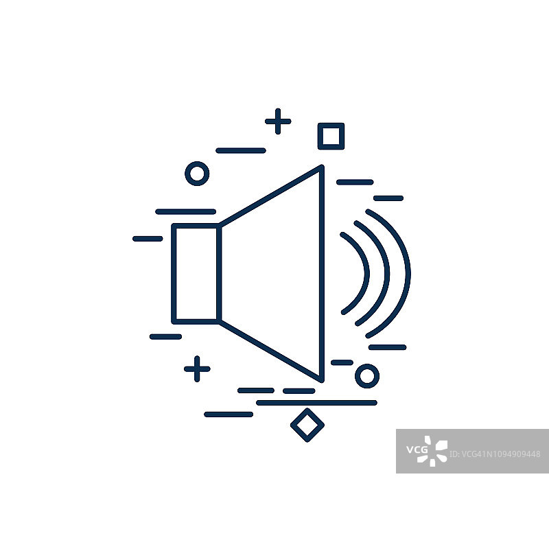 细线风格的音量网页用户界面图标图片素材