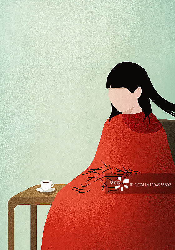 女人在美容院理发图片素材