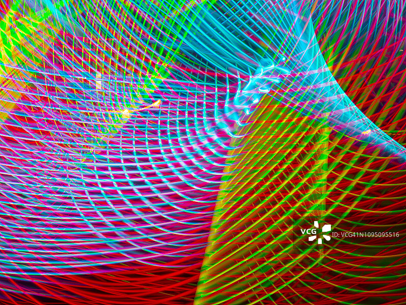 蓝绿粉红3D曲线网图片素材