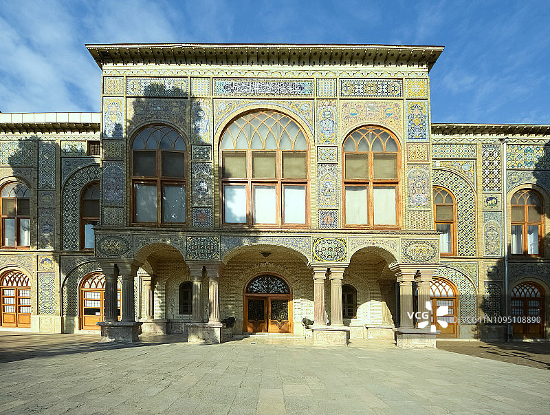 伊朗德黑兰古列斯坦宫的萨拉姆大厅（接待厅）图片素材