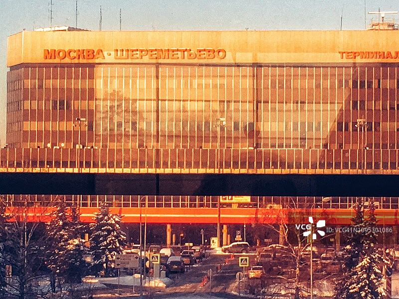 冬季的莫斯科谢列梅捷沃机场图片素材
