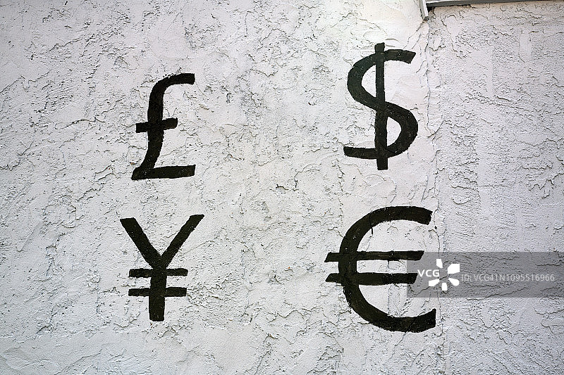 美国德克萨斯州埃尔帕索墙上的货币符号图片素材