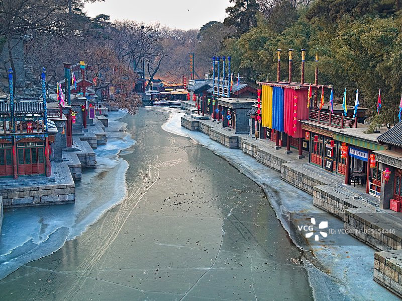 北京颐和园苏州街图片素材