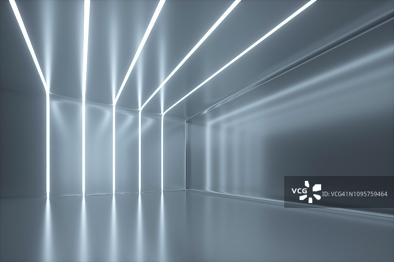 现代抽象室内设计3D渲染图片素材