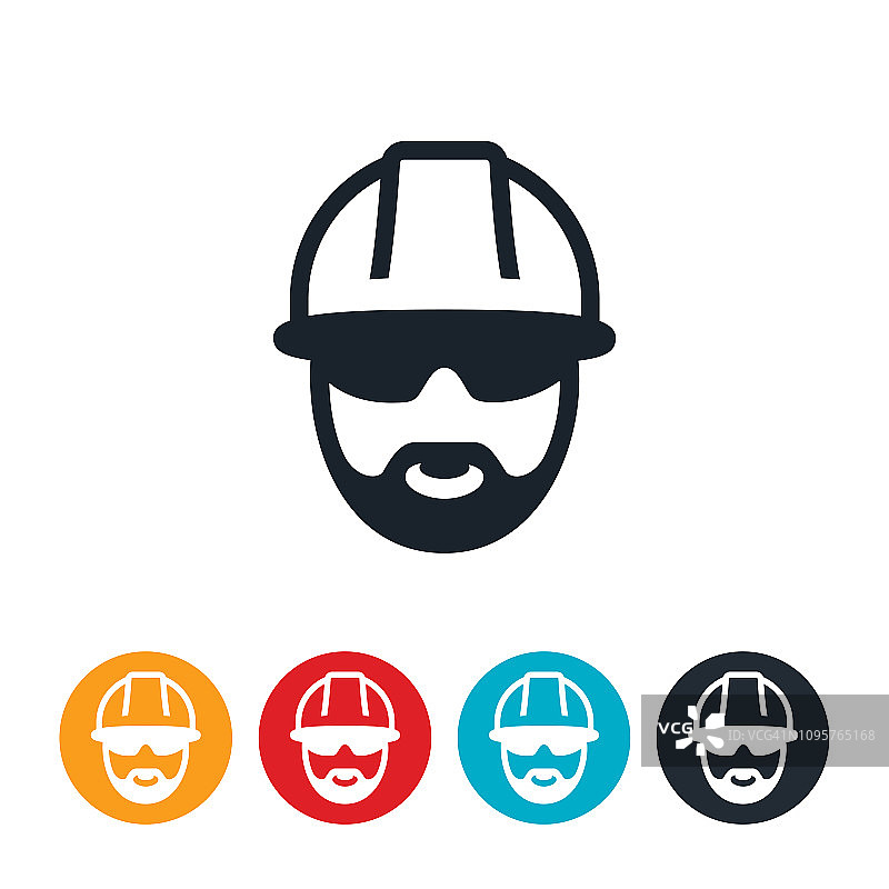 男性建筑工人图标图片素材