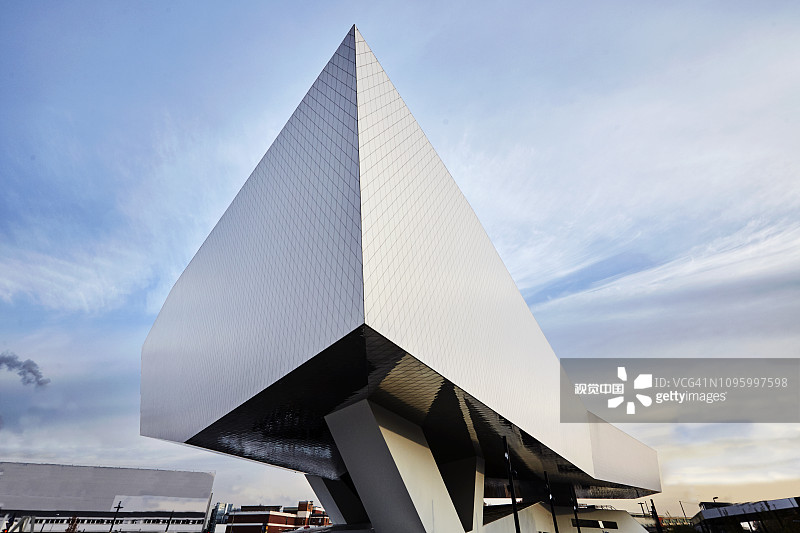 斯图加特保时捷博物馆外 facade图片素材