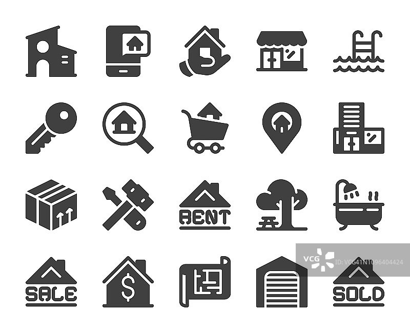 недвижимость - иконки图片素材