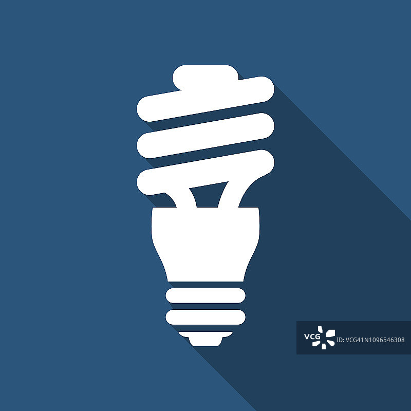 节能荧光灯泡矢量图图片素材