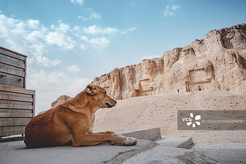 伊朗法尔斯省波斯波利斯的纳克什·鲁斯塔姆图片素材