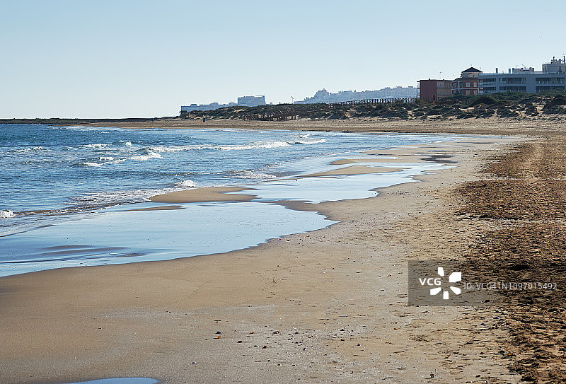 西班牙拉马塔的空沙滩图片素材