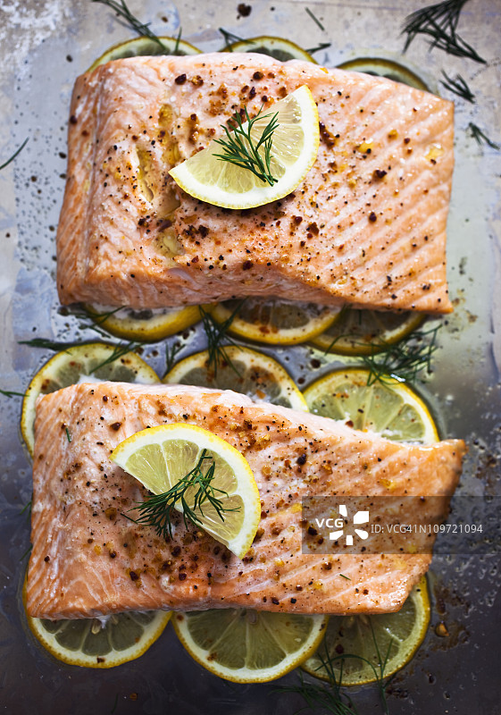 烤三文鱼图片素材