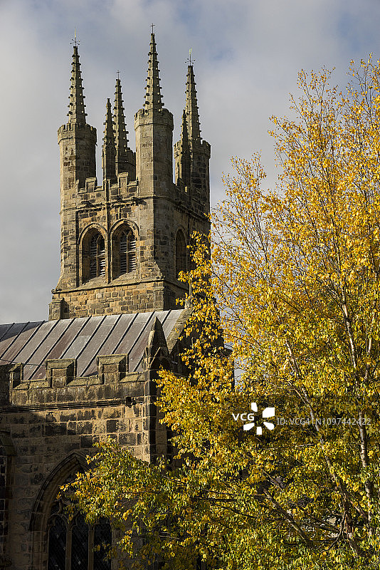 英格兰峰区蒂德斯韦尔的峰区大教堂图片素材