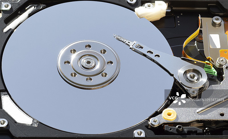 硬盘驱动器特写图片素材