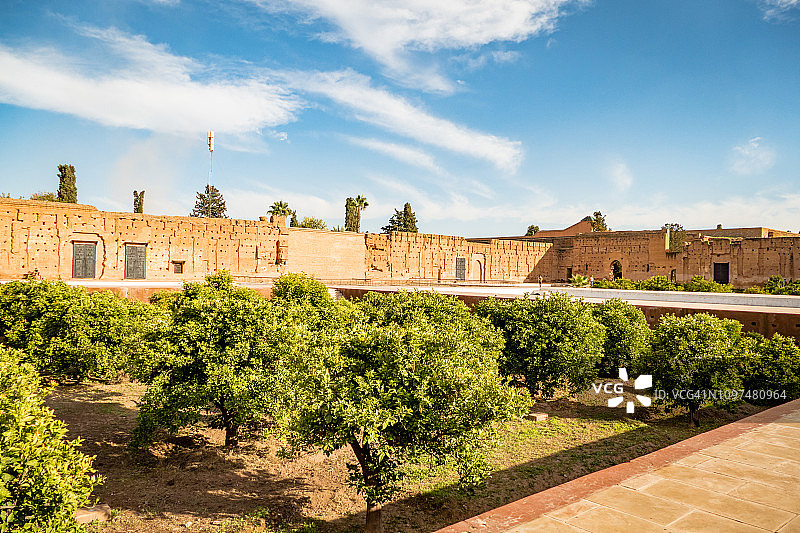 摩洛哥马拉喀什巴迪宫遗址图片素材