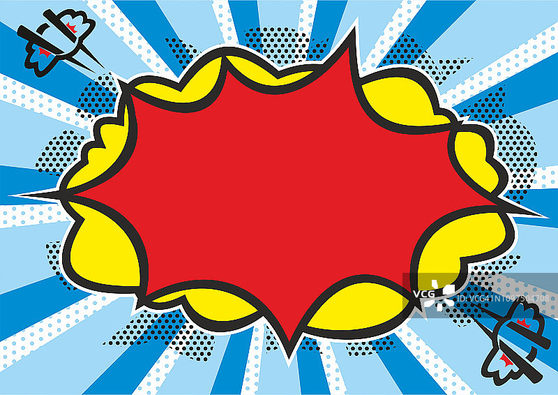 漫画书爆炸效果图片素材