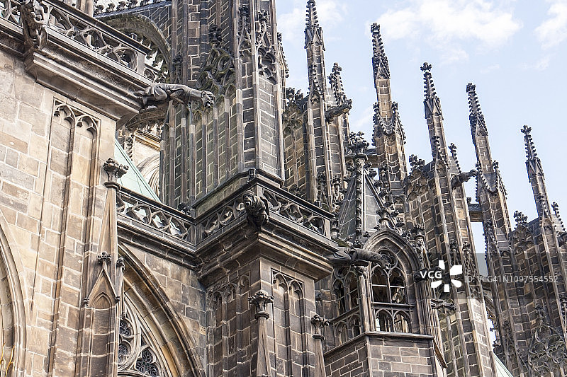 布拉格城堡的圣维特主教座堂，捷克，波西米亚图片素材