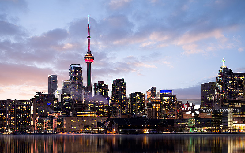 加拿大多伦多，珍妮弗·卡特琳娜·科瓦利斯基公园日落图片素材