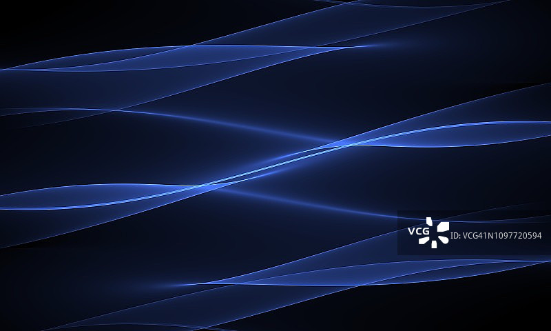 深蓝色背景上的蓝色链接几何图案图片素材